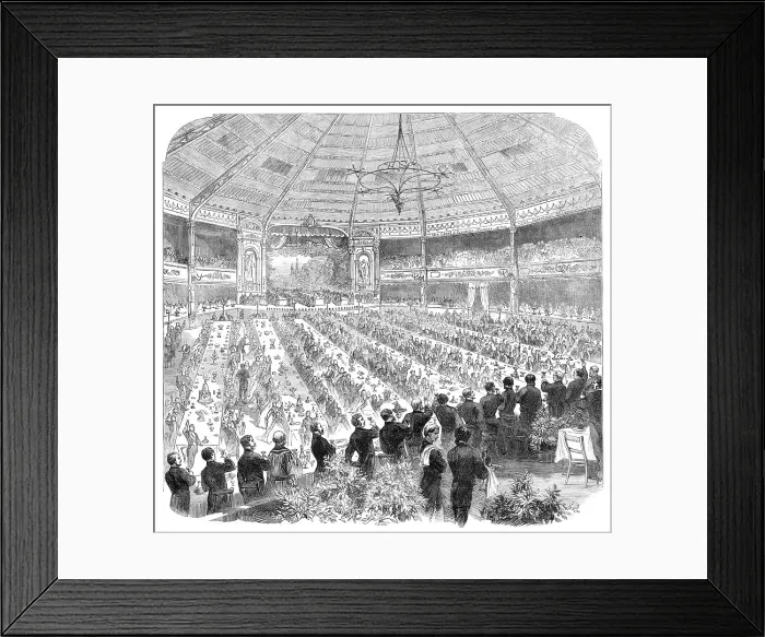Framed Print : The Shakspeare Commemoration: banquet in the pavilion, Stratford-on-Avon...Earl of Carlisle... 1864 Creator: Unknown Framed Print : The Shakspeare Commemoration: banquet in the pavilion, Stratford-on-Avon...Earl of Carlisle... 1864 Creator: Unknown