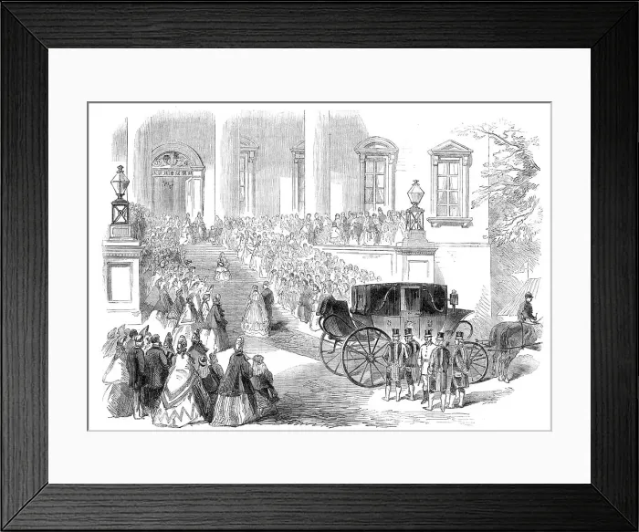 Framed Print : Marriage of the Count de Paris with the Princess Isabelle d'Orleans: the return to Claremont, 1864. Creator: Unknown Framed Print : Marriage of the Count de Paris with the Princess Isabelle d'Orleans: the return to Claremont, 1864. Creator: Unknown