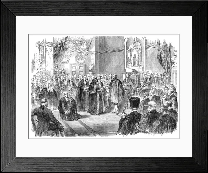 Framed Print : Garibaldi in England: presentation of the freedom of the City of London...at Guildhall, 1864. Creator: Unknown Framed Print : Garibaldi in England: presentation of the freedom of the City of London...at Guildhall, 1864. Creator: Unknown