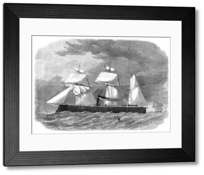 Framed Print : The new iron-clad fleet: Her Majesty's sloop-of-war Enterprise, 1864. Creator: Smyth Framed Print : The new iron-clad fleet: Her Majesty's sloop-of-war Enterprise, 1864. Creator: Smyth