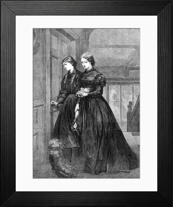 Framed Print : For the Last Time, by Miss E. Osborn, in the Royal Academy Exhibition, 1864. Creator: W Thomas Framed Print : For the Last Time, by Miss E. Osborn, in the Royal Academy Exhibition, 1864. Creator: W Thomas
