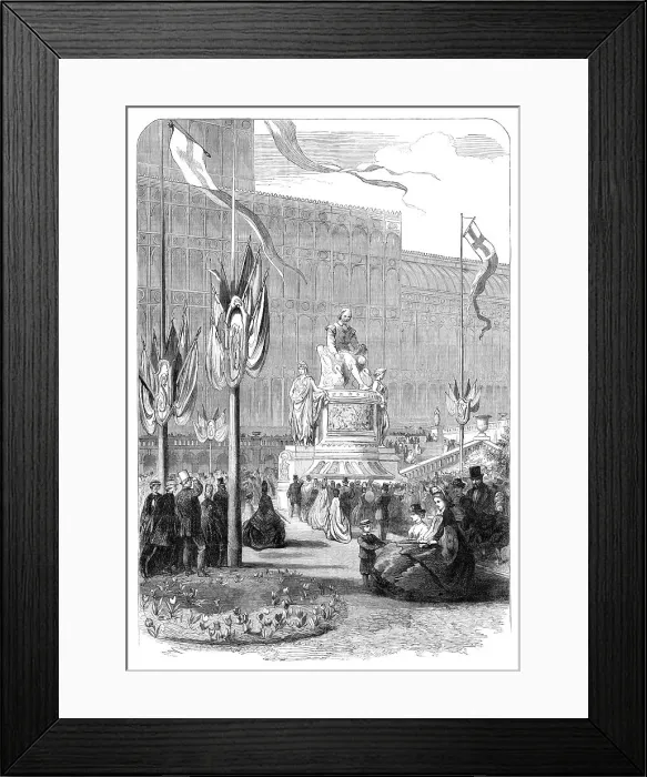 Framed Print : The Shakspeare Commemoration in London: monument of Shakspeare at the Crystal Palace, 1864. Creator: Unknown Framed Print : The Shakspeare Commemoration in London: monument of Shakspeare at the Crystal Palace, 1864. Creator: Unknown