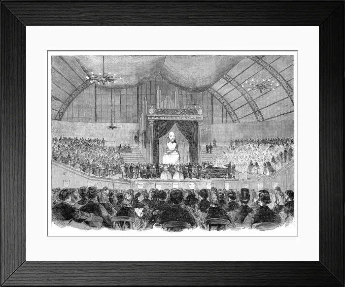 Framed Print : The Shakspeare Commemoration in London: unveiling a bust of Shakspeare... Agricultural Hall, 1864. Creator: Unknown Framed Print : The Shakspeare Commemoration in London: unveiling a bust of Shakspeare... Agricultural Hall, 1864. Creator: Unknown