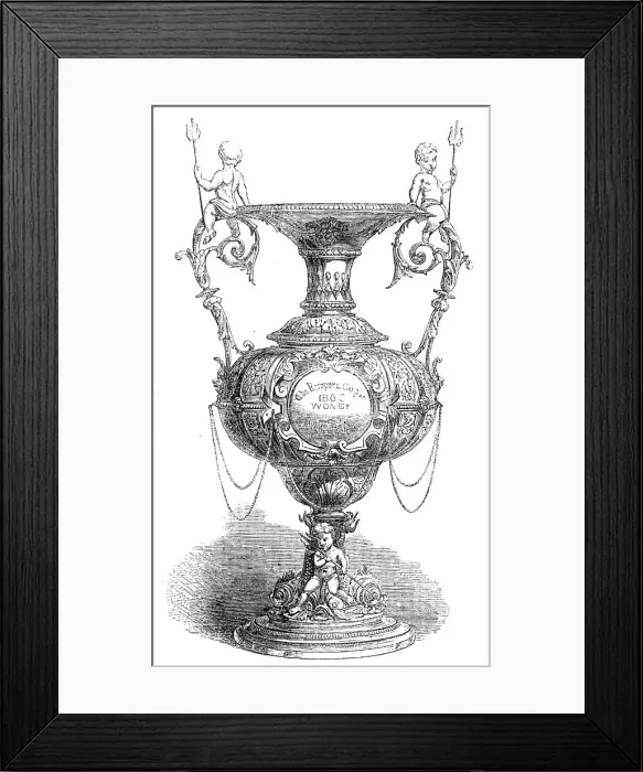 Framed Print : Rampoor Prize Cup of the Northern India Rifle Association, won by Mr. R. G. Currie... 1864. Creator: Unknown Framed Print : Rampoor Prize Cup of the Northern India Rifle Association, won by Mr. R. G. Currie... 1864. Creator: Unknown