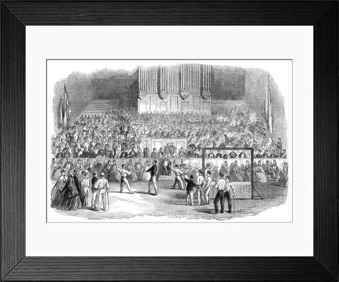 Framed Print : Gymnastic meeting of the Edinburgh Schools, 1864. Creator: Unknown Framed Print : Gymnastic meeting of the Edinburgh Schools, 1864. Creator: Unknown