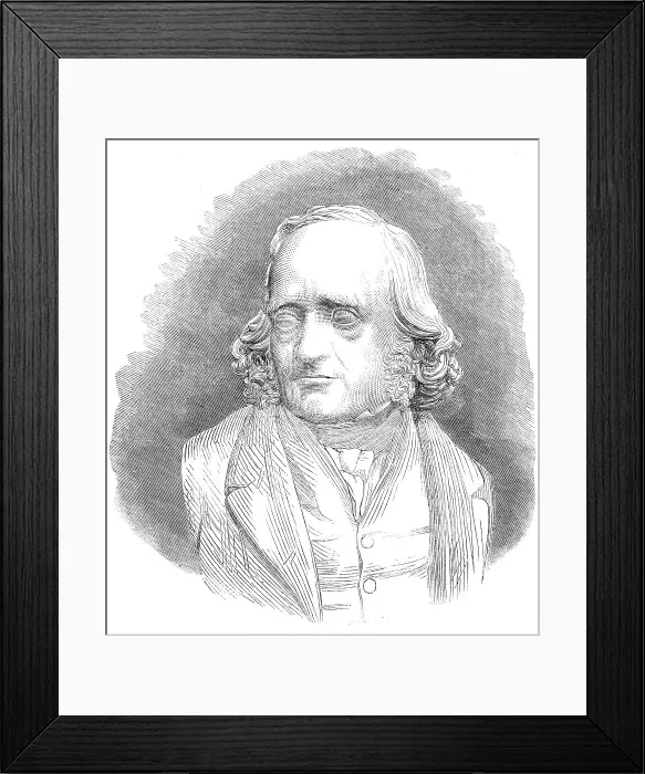 Framed Print : Bust of the late William Hunt, Esq. in the gallery of the Water-Colour Society...by A. Munro, 1864. Creator: Unknown Framed Print : Bust of the late William Hunt, Esq. in the gallery of the Water-Colour Society...by A. Munro, 1864. Creator: Unknown