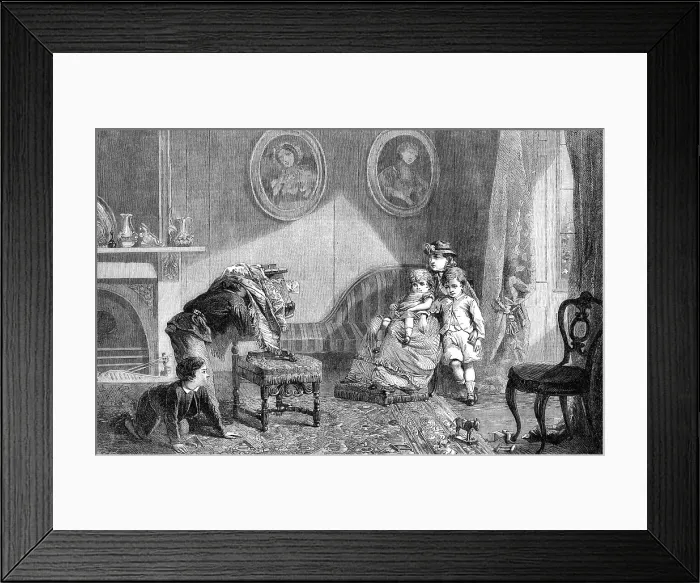 Framed Print : The Photographer, by W. Bromley, in the Exhibition of the Society of British Artists, 1864. Creator: W Thomas Framed Print : The Photographer, by W. Bromley, in the Exhibition of the Society of British Artists, 1864. Creator: W Thomas