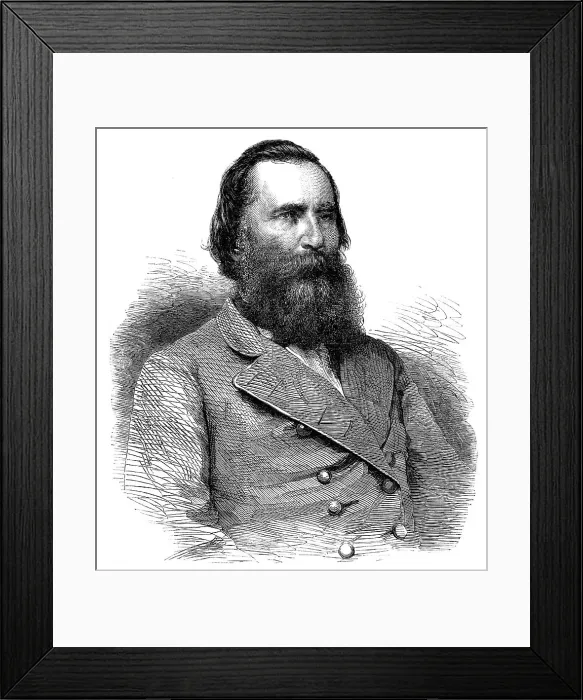 Framed Print : General Longstreet, of the army of the Confederate States of America - from a photograph, 1864. Creator: Unknown Framed Print : General Longstreet, of the army of the Confederate States of America - from a photograph, 1864. Creator: Unknown