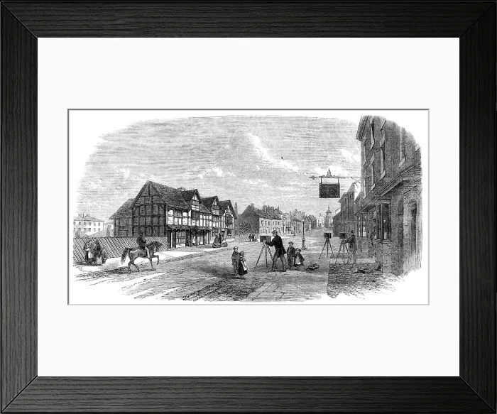 Framed Print : Henley-Street, Stratford-On-Avon, with Shakspeare's House, 1864. Creator: Unknown Framed Print : Henley-Street, Stratford-On-Avon, with Shakspeare's House, 1864. Creator: Unknown
