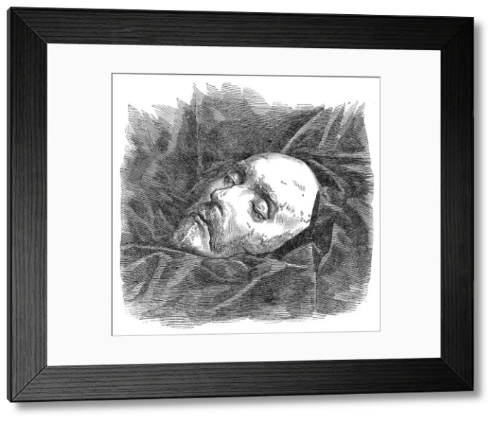 Framed Print : Cast of Shakspeare's face, 1864. Creator: Unknown