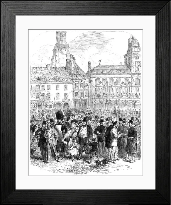 Framed Print : English Excursionists at Calais, 1865. Creator: Unknown Framed Print : English Excursionists at Calais, 1865. Creator: Unknown