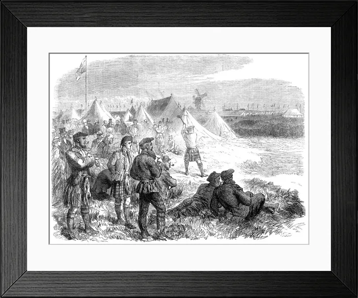 Framed Print : The National Rifle Association prize meeting at Wimbledon:the Highland Games, 1865. Creator: Unknown Framed Print : The National Rifle Association prize meeting at Wimbledon:the Highland Games, 1865. Creator: Unknown