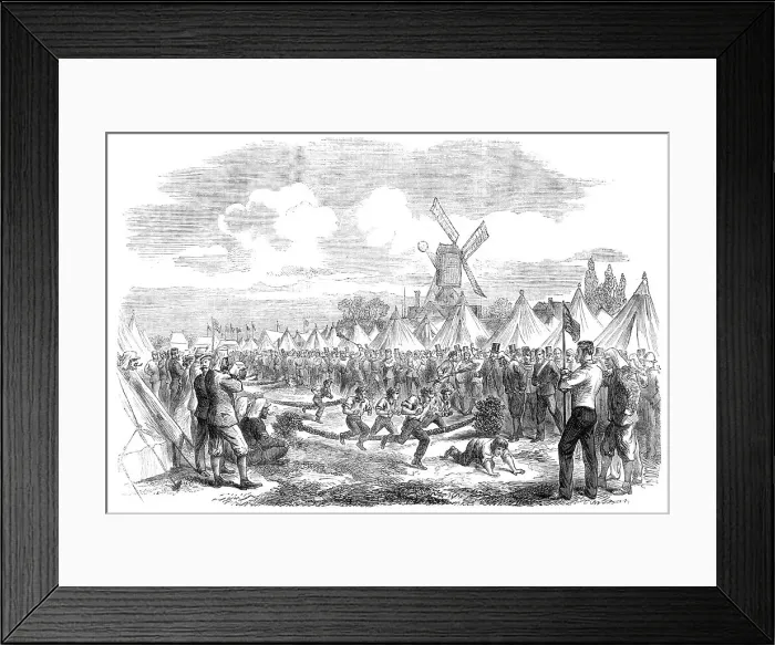Framed Print : The National Rifle Association prize meeting at Wimbledon: the foot-races, 1865. Creator: Unknown Framed Print : The National Rifle Association prize meeting at Wimbledon: the foot-races, 1865. Creator: Unknown