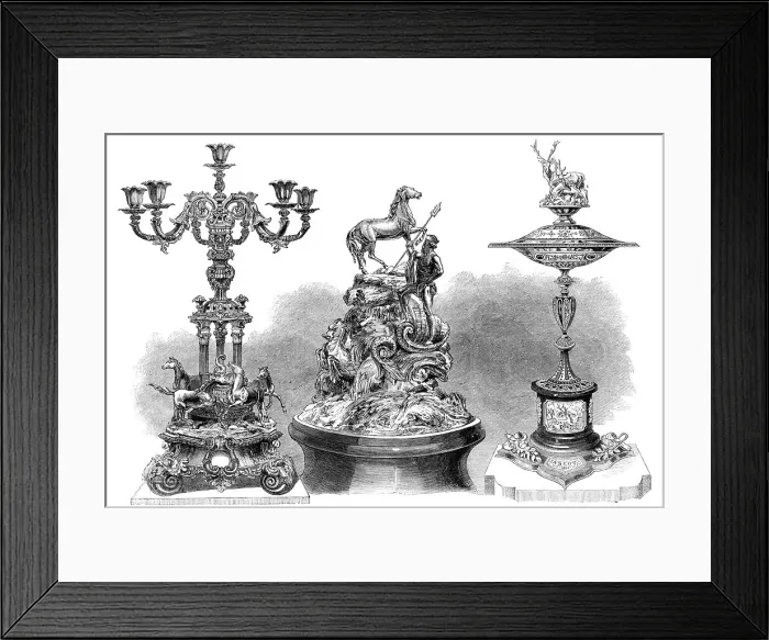 Framed Print : Ascot Races: the Ascot Gold Cup, the Queen's Gold Vase, the Royal Hunt Cup, 1864. Creator: Unknown