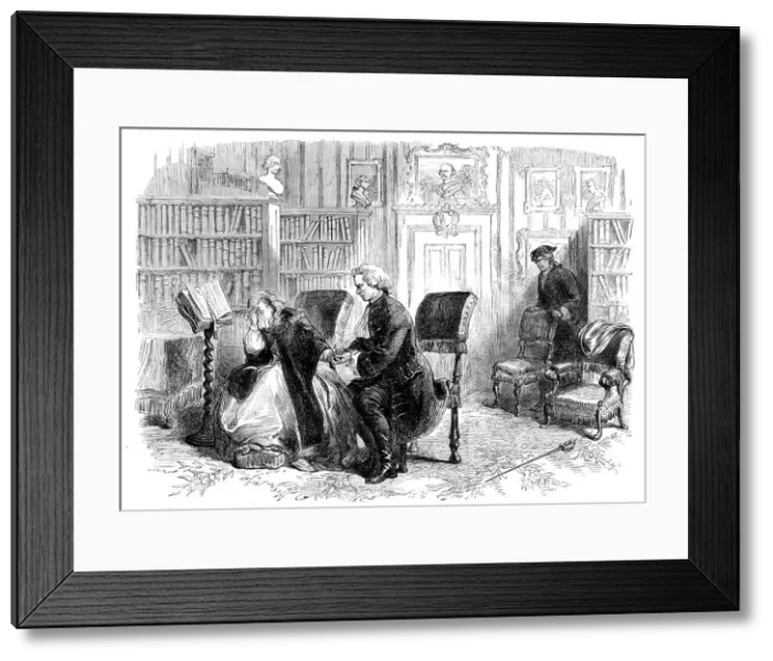 Framed Print : Scene from David Garrick, at the Haymarket Theatre: Garrick...[and] Ada Ingot... 1864. Creator: Unknown