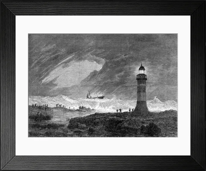 Framed Print : Wreck of the mail-steamer Athens in Table Bay, Cape of Good Hope, 1865. Creator: Unknown Framed Print : Wreck of the mail-steamer Athens in Table Bay, Cape of Good Hope, 1865. Creator: Unknown