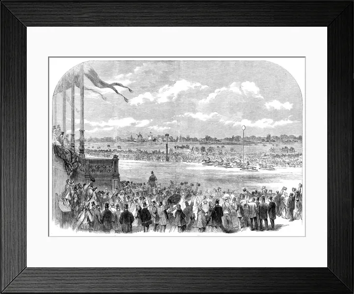 Framed Print : The Race for the Grand Prix de Paris, at Longchamps, on the 5th June, 1864. Creator: Unknown Framed Print : The Race for the Grand Prix de Paris, at Longchamps, on the 5th June, 1864. Creator: Unknown