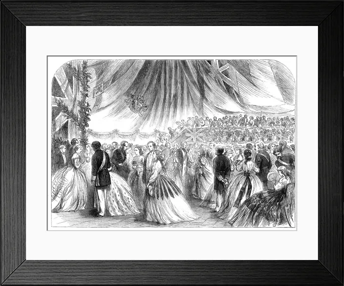 Framed Print : Ball on board H.M.S. Victory, At Portsmouth, at the Centenary Festival of the ship, 1865. Creator: Unknown Framed Print : Ball on board H.M.S. Victory, At Portsmouth, at the Centenary Festival of the ship, 1865. Creator: Unknown
