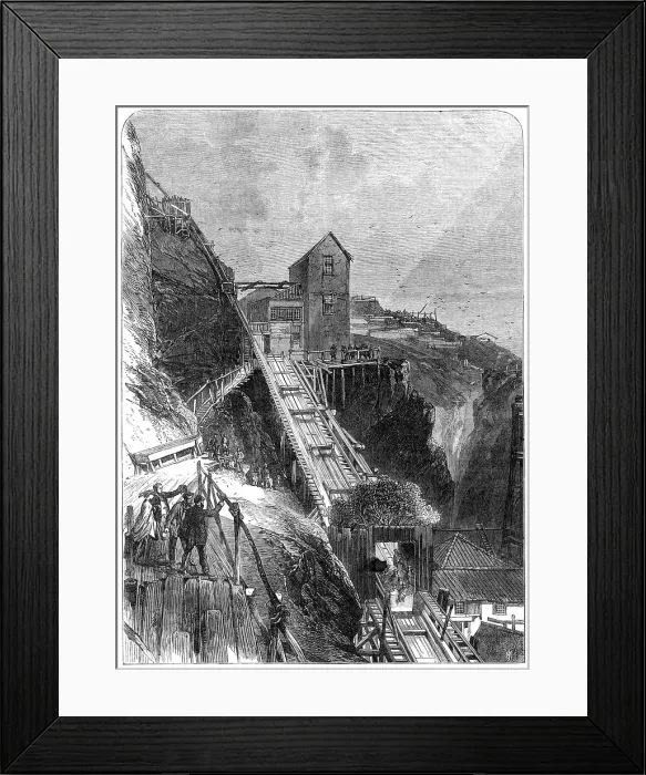 Framed Print : The Prince and Princess of Wales descending the Botallack Tin-Mine, Cornwall, 1865. Creator: Unknown Framed Print : The Prince and Princess of Wales descending the Botallack Tin-Mine, Cornwall, 1865. Creator: Unknown