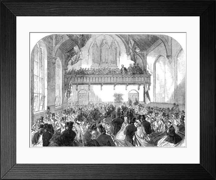Framed Print : New building for the Masonic Institution for Boys, opened on Saturday last, 1865. Creator: Unknown Framed Print : New building for the Masonic Institution for Boys, opened on Saturday last, 1865. Creator: Unknown