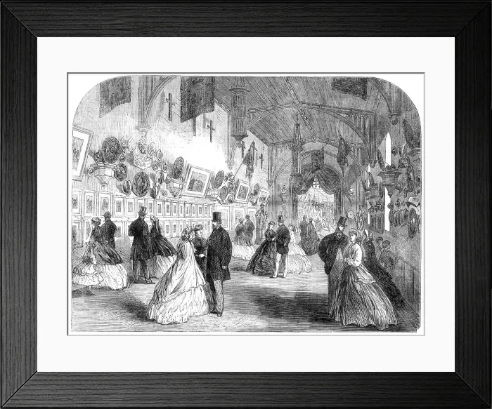 Framed Print : Exhibition at Alton Towers...in aid of the Wedgwood Institute...Picture-Gallery and Armoury, 1865. Creator: Unknown Framed Print : Exhibition at Alton Towers...in aid of the Wedgwood Institute...Picture-Gallery and Armoury, 1865. Creator: Unknown