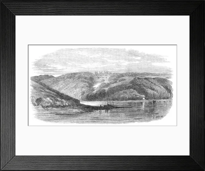 Framed Print : Tregothnan House, Cornwall, the seat of Lord Falmouth, 1865. Creator: E. M. W Framed Print : Tregothnan House, Cornwall, the seat of Lord Falmouth, 1865. Creator: E. M. W