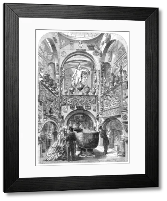Framed Print : Sir John Soane's Museum in Lincoln's-Inn-Fields: the Sarcophagus-Room, 1864. Creator: Mason Jackson Framed Print : Sir John Soane's Museum in Lincoln's-Inn-Fields: the Sarcophagus-Room, 1864. Creator: Mason Jackson