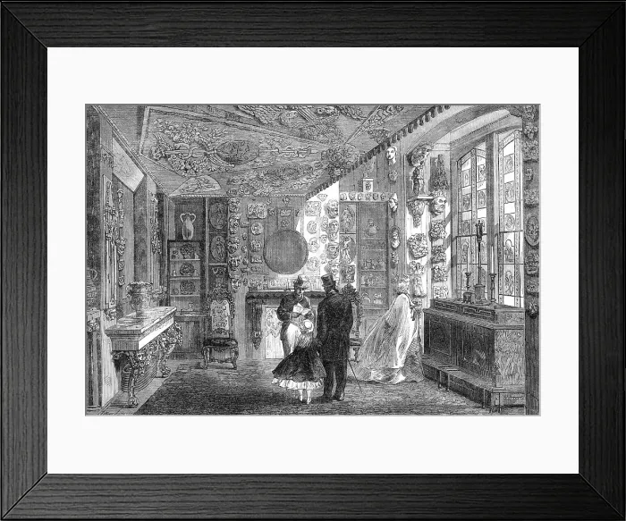 Framed Print : Sir John Soane's Museum in Lincoln's-Inn-Fields: the Monks Parlour, 1864. Creator: Watkins Framed Print : Sir John Soane's Museum in Lincoln's-Inn-Fields: the Monks Parlour, 1864. Creator: Watkins