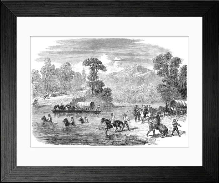 Framed Print : The Last Days of the Confederate Government...crossing the Pe-Dee River, North Carolina, 1865. Creator: Unknown Framed Print : The Last Days of the Confederate Government...crossing the Pe-Dee River, North Carolina, 1865. Creator: Unknown