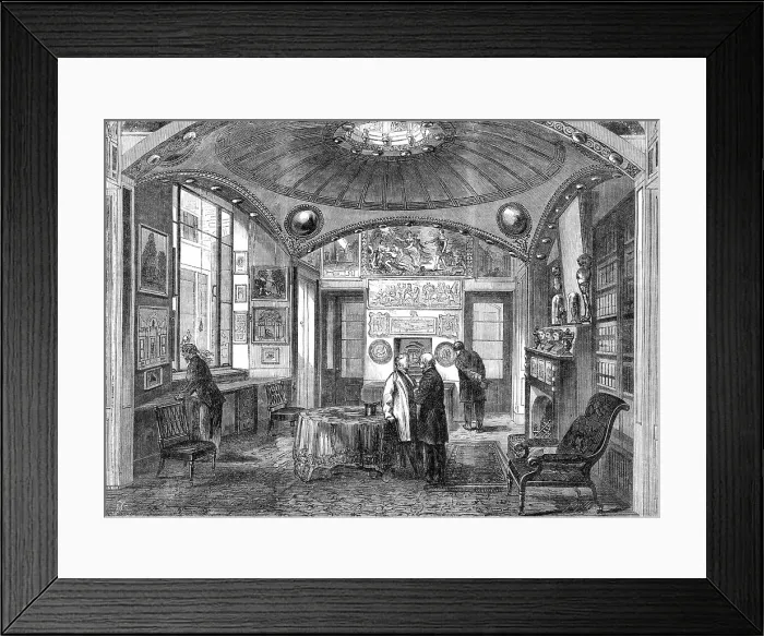 Framed Print : Sir John Soane's Museum in Lincoln's-Inn-Fields: the Breakfast-Room, 1864. Creator: Smyth Framed Print : Sir John Soane's Museum in Lincoln's-Inn-Fields: the Breakfast-Room, 1864. Creator: Smyth