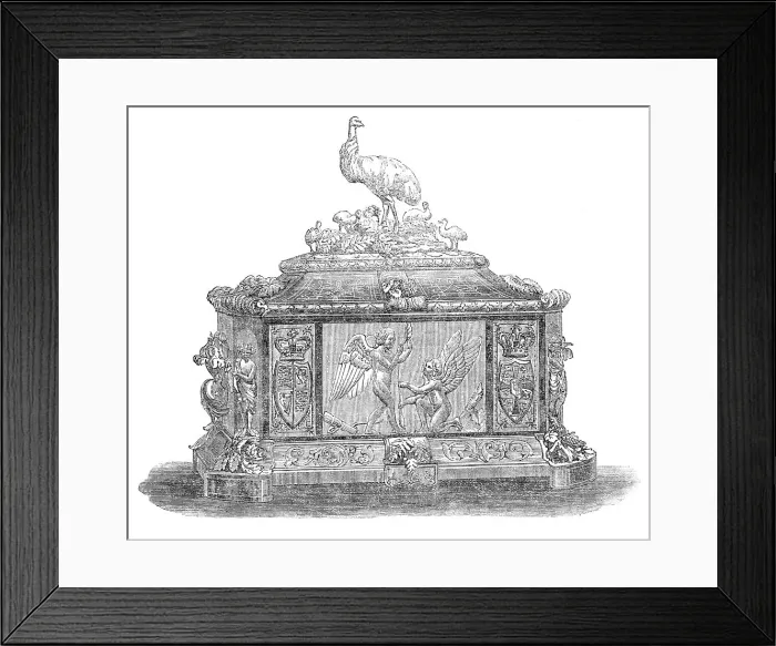 Framed Print : Casket presented to the Princess of Wales by the ladies of New South Wales, 1864. Creator: Unknown Framed Print : Casket presented to the Princess of Wales by the ladies of New South Wales, 1864. Creator: Unknown