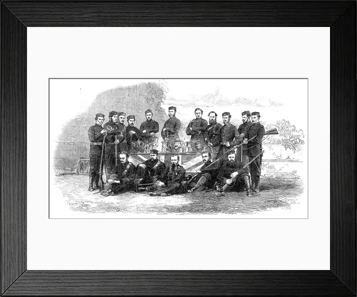 Framed Print : Prizes and Prize-Winners of the Calcutta Volunteer Rifle Matches at Barrackpore, 1865. Creator: Unknown Framed Print : Prizes and Prize-Winners of the Calcutta Volunteer Rifle Matches at Barrackpore, 1865. Creator: Unknown