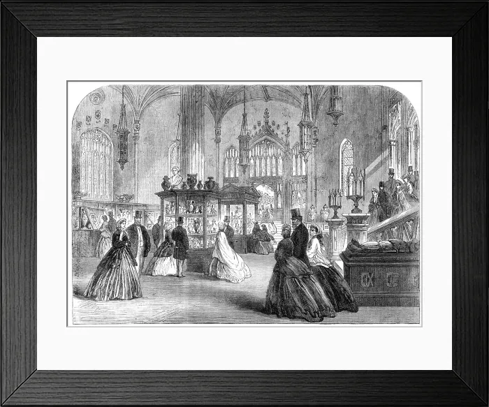 Framed Print : Exhibition at Alton Towers...in aid of the Wedgwood Institute...the Octagon Room, 1865. Creator: Unknown Framed Print : Exhibition at Alton Towers...in aid of the Wedgwood Institute...the Octagon Room, 1865. Creator: Unknown