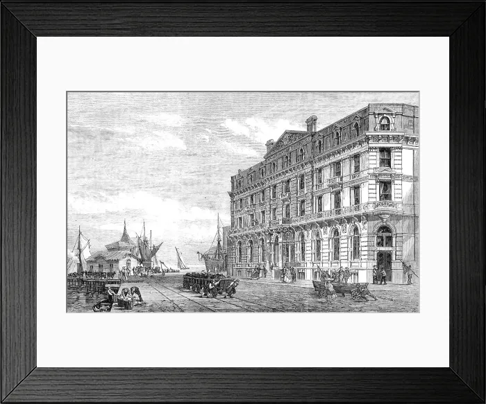 Framed Print : The Great Eastern Railway Terminus and Hotel at Harwich, 1865. Creator: Unknown Framed Print : The Great Eastern Railway Terminus and Hotel at Harwich, 1865. Creator: Unknown