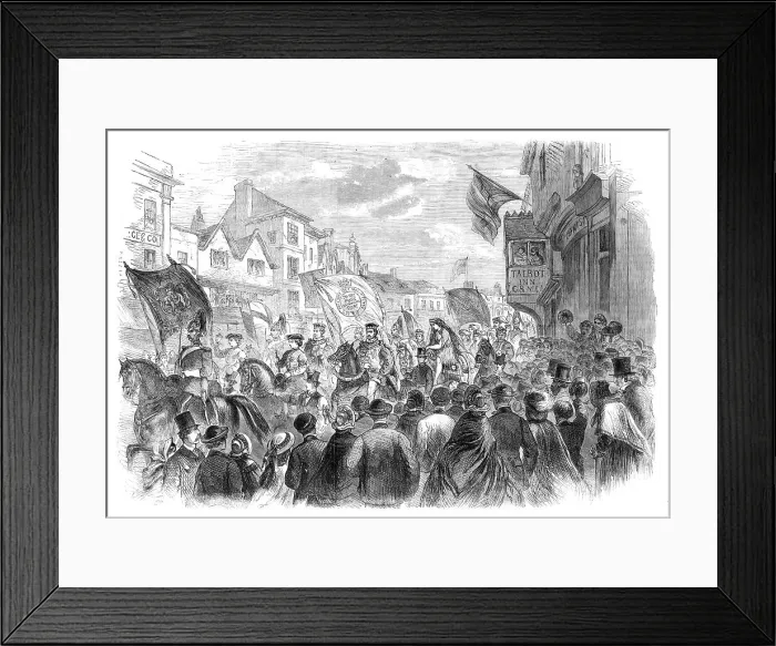 Framed Print : The Lady Godiva procession at Coventry, 1862. Creator: Unknown Framed Print : The Lady Godiva procession at Coventry, 1862. Creator: Unknown