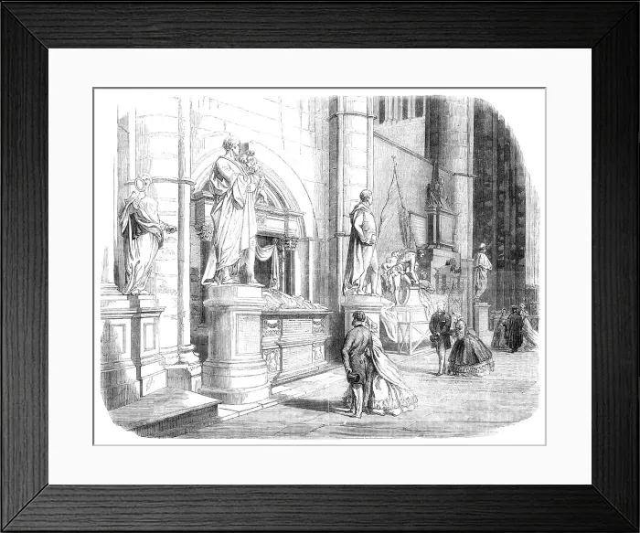 Framed Print : The last resting-place of the late Earl Canning in the North Transept of Westminster Abbey, 1862. Creator: Unknown Framed Print : The last resting-place of the late Earl Canning in the North Transept of Westminster Abbey, 1862. Creator: Unknown