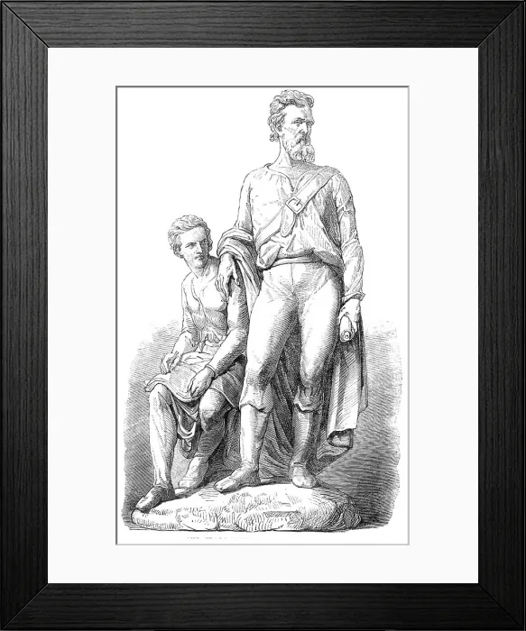 Framed Print : The Burke and Wills Monument at Melbourne, Australia, 1865. Creator: Unknown Framed Print : The Burke and Wills Monument at Melbourne, Australia, 1865. Creator: Unknown