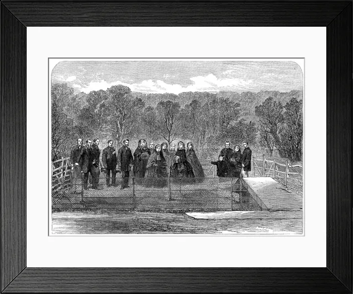 Framed Print : Her Majesty the Queen planting the Prince Consort's Oak in Windsor Great Park, 1862. Creator: Unknown Framed Print : Her Majesty the Queen planting the Prince Consort's Oak in Windsor Great Park, 1862. Creator: Unknown