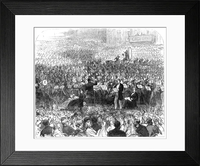 Framed Print : A Sketch at the Handel Festival in the Crystal Palace, 1865. Creator: Unknown Framed Print : A Sketch at the Handel Festival in the Crystal Palace, 1865. Creator: Unknown