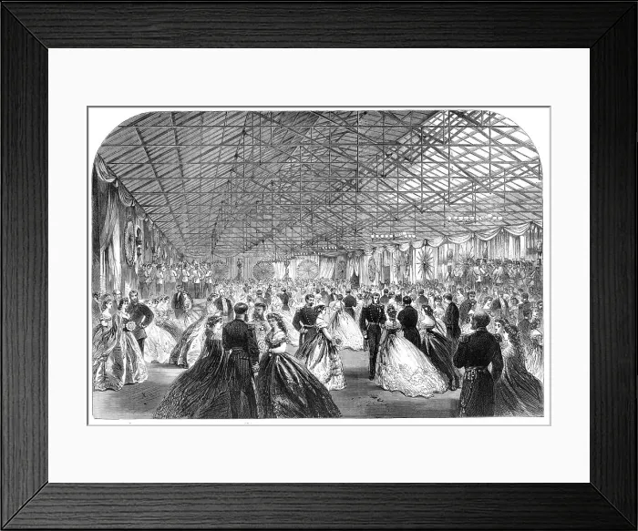 Framed Print : Ball in honour of the Prince and Princess of Wales at the Royal Victualling Yard... 1865. Creator: Unknown Framed Print : Ball in honour of the Prince and Princess of Wales at the Royal Victualling Yard... 1865. Creator: Unknown