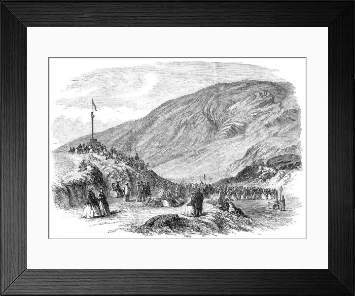 Framed Print : Meeting of Welsh Bards at Lynn Geiriwnydd, in the Vale of Conway, 1865. Creator: Unknown Framed Print : Meeting of Welsh Bards at Lynn Geiriwnydd, in the Vale of Conway, 1865. Creator: Unknown