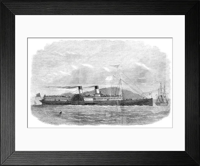 Framed Print : The Saloon Steam-Packet Company's vessel Alexandra, for passenger traffic on the Thames, 1865. Creator: Unknown Framed Print : The Saloon Steam-Packet Company's vessel Alexandra, for passenger traffic on the Thames, 1865. Creator: Unknown