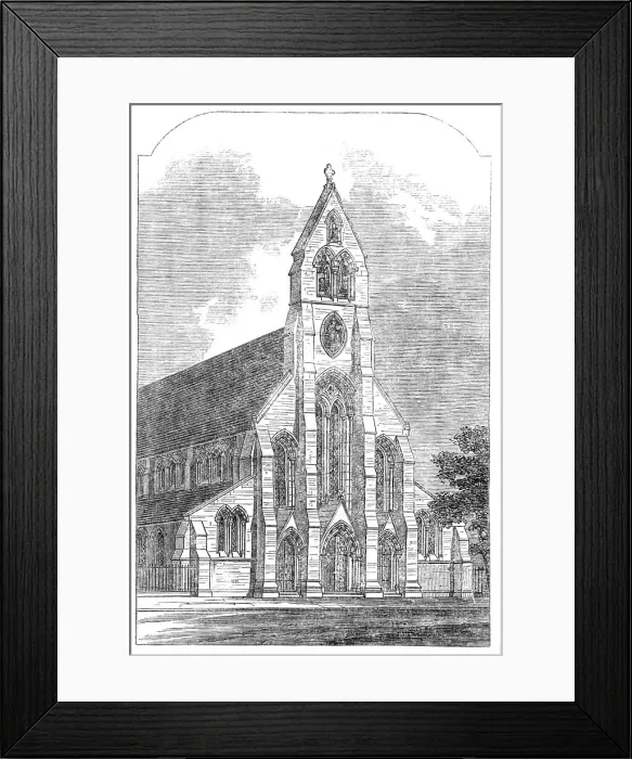 Framed Print : St. Clement's Church, Barnsbury, 1865. Creator: Unknown Framed Print : St. Clement's Church, Barnsbury, 1865. Creator: Unknown