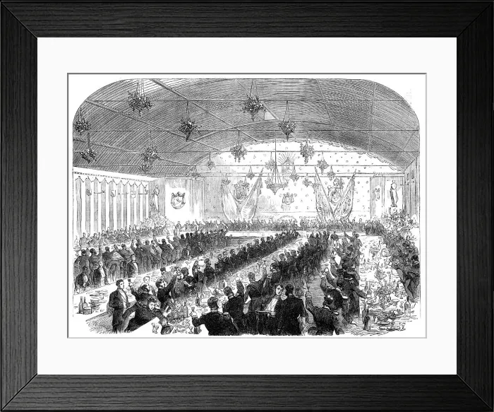 Framed Print : The International Naval Festival at Portsmouth:banquet to the officers of the French fleet, 1865. Creator: Unknown Framed Print : The International Naval Festival at Portsmouth:banquet to the officers of the French fleet, 1865. Creator: Unknown