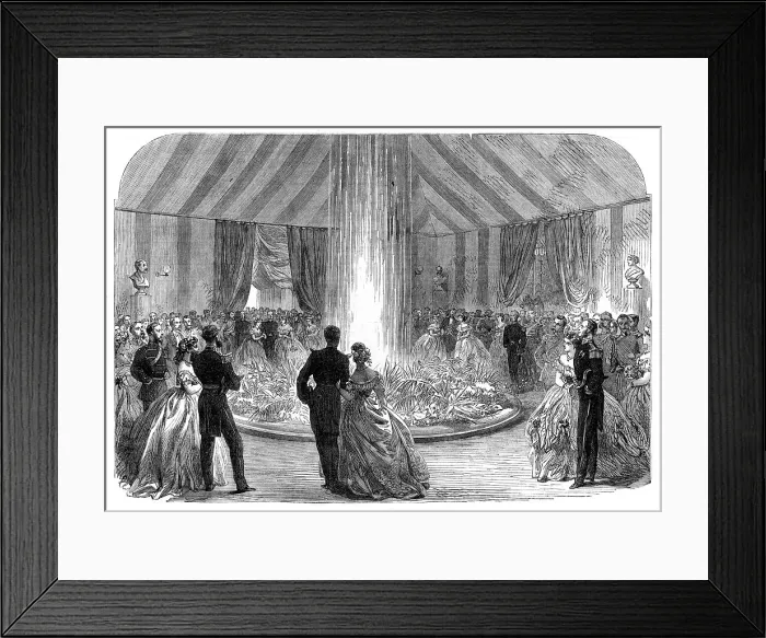 Framed Print : The International Naval Festival at Portsmouth:… the illuminated fountain at the ball... 1865. Creator: Unknown Framed Print : The International Naval Festival at Portsmouth:… the illuminated fountain at the ball... 1865. Creator: Unknown