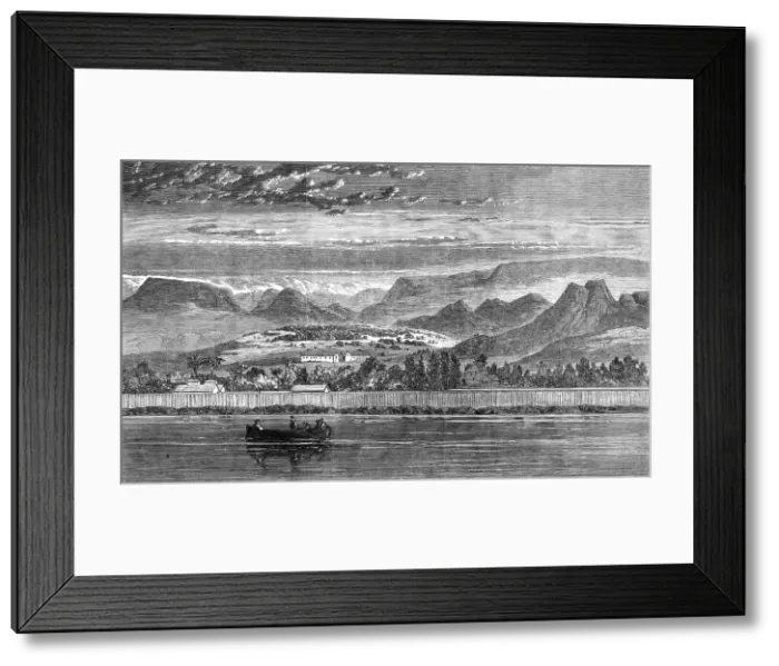 Framed Print : The Railway Station, Arica, Peru, 1865. Creator: Unknown Framed Print : The Railway Station, Arica, Peru, 1865. Creator: Unknown