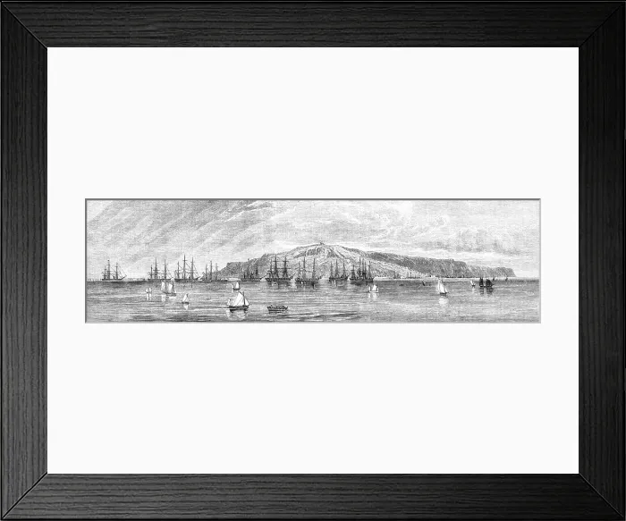 Framed Print : The British Channel Squadron in Portland Roads, 1865. Creator: Unknown Framed Print : The British Channel Squadron in Portland Roads, 1865. Creator: Unknown