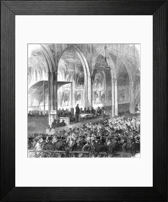 Framed Print : Meeting of the Church Congress in St. Andrew's Hall, Norwich, 1865. Creator: Unknown Framed Print : Meeting of the Church Congress in St. Andrew's Hall, Norwich, 1865. Creator: Unknown