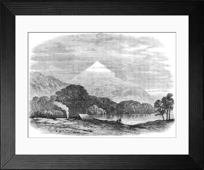 Framed Print : An Exploring Party on the West Coast of New Zealand: encampment in the Teramakau Valley, 1865. Creator: Unknown Framed Print : An Exploring Party on the West Coast of New Zealand: encampment in the Teramakau Valley, 1865. Creator: Unknown