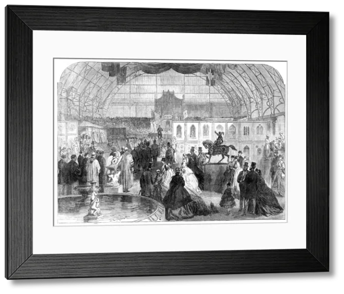 Framed Print : Opening of the North-East London Exhibition of Arts and Manufactures at the Agricultural Hall, 1865. Creator: Unknown Framed Print : Opening of the North-East London Exhibition of Arts and Manufactures at the Agricultural Hall, 1865. Creator: Unknown